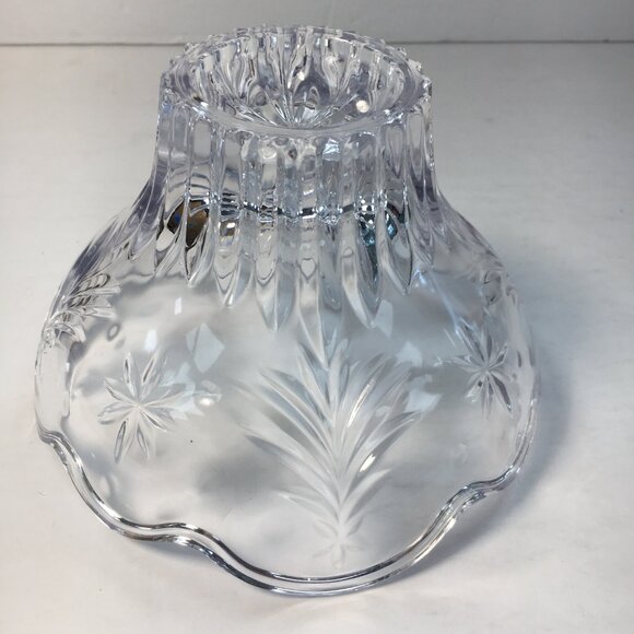 Mikasa Christmas Night Footed Bowl Trees Stars Etching 4" High 6" Diameter - Picture 4 of 7